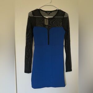 Forever 21 Blue Dress with Black Sleeves